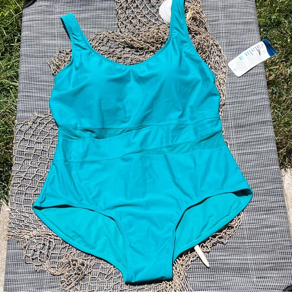 Catalina Mesh Front Swimsuit Teal Size 3X NWT - Picture 1 of 7